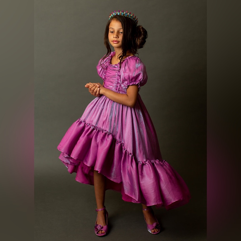 JOYFOLIE Girls Mathilda Fuchsia Iridescent Petticoat Dress Size 4